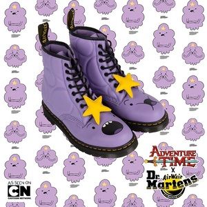 Dr. Martens AirWalk Adventure Time Lumpy Space Princess Boots! 💜💜 Size 10